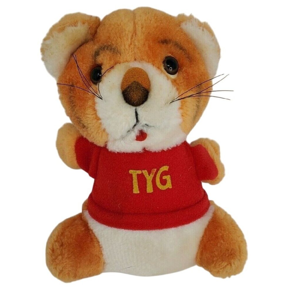 Vintage 1981 Shirt Tales Tyg Plush Hallmark Tiger Stuffed‎ Animal 8”
